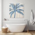 thumbnail image 3 of Blue Palm Tree Wall Art Painting on Canvas, Coastal Summer Vintage Canvas Art Home Prints Wall Art Framed Modern Artwork for Living Room Bedroom Wall Decor 16x16in, 3 of 9