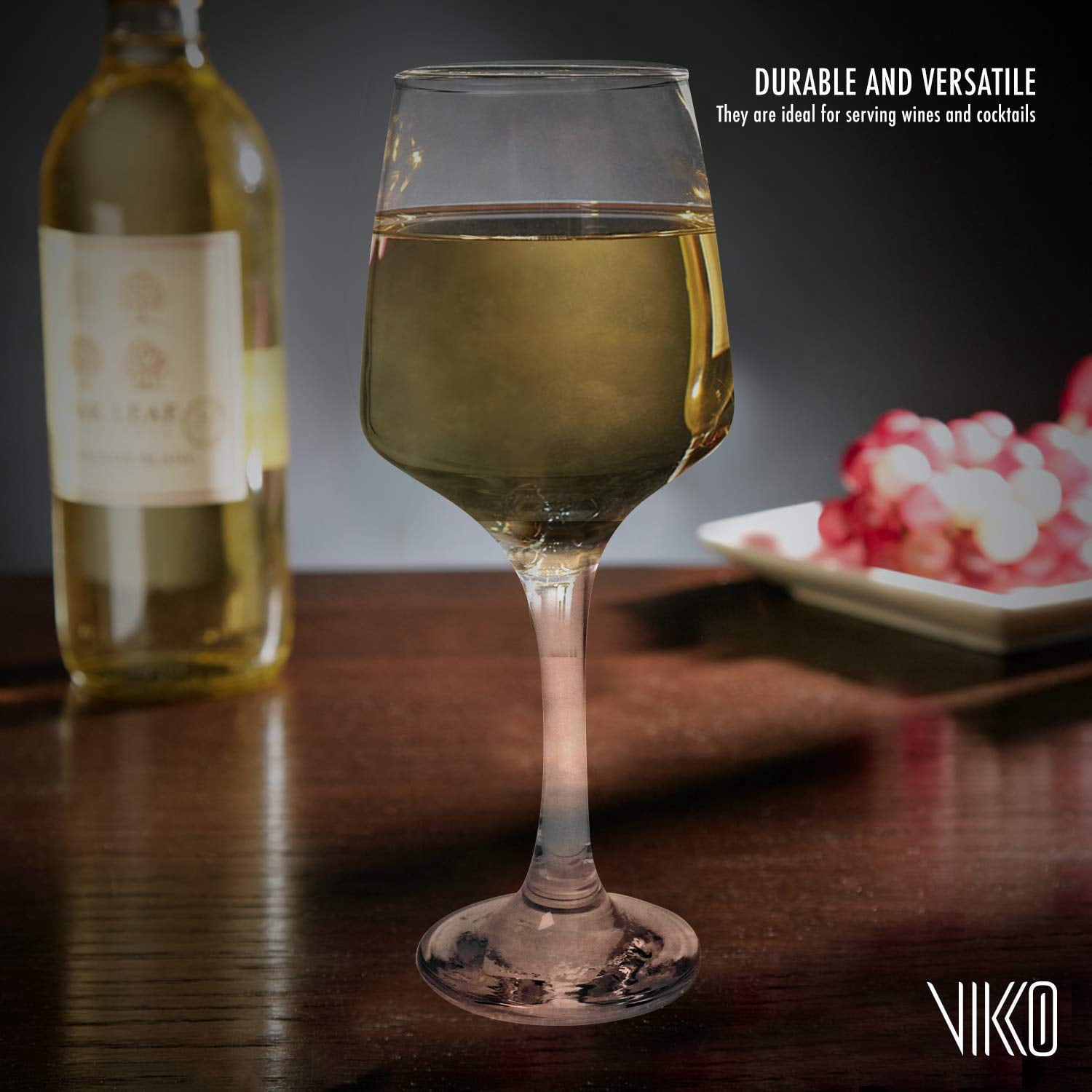 Madison - 12.75 Ounce Wine Glasses | Thick and Durable Construction  For Parties, Entertaining, and Everyday Use  Dishwasher Safe  Set of 6 Clear Glass Wine Glasses  2.5 Diameter x 8.5 Tall