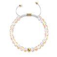 thumbnail image 4 of Champagne Supernova | Gold | Galaxy Glass Macrame Bead Bracelet, 4 of 14