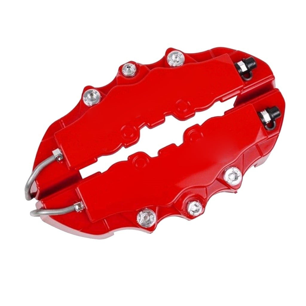 Universal 4 Pcs Red Brake Caliper Covers Style Disc Car Front and Rear Kits M+S