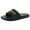 Black, variant on Bebe Womens Fraida Glitter Logo Slide Sandals Silver 7 Medium (B,M)