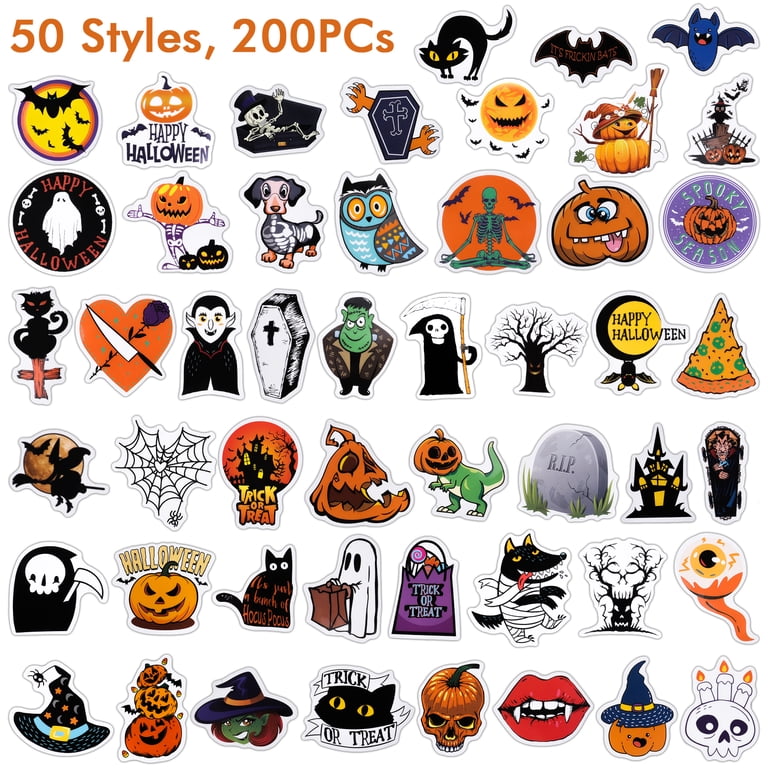 500 Pcs Halloween Foam Stickers - Glitter Self-Adhesive Craft Stickers For Kids, Party Decor, Pumpkins