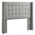 thumbnail image 2 of Weston Home Atchison Linen Queen Wingback Headboard, Gray, 2 of 3