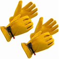 thumbnail image 1 of wonima02 Kids Work Gloves Age 2-14, Extra Soft Deerskin Suede, Durable, Flexible Toddler Youth Genuine Leather Gloves for Kids Yard Work, Working, Gardening (Small, Yellow, 2-4 Years Old), 1 of 1