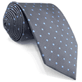 thumbnail image 6 of Tie Set Grey Blue Dots Neckties for Men Long 63 inches with Hanky XL, 6 of 8