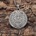 thumbnail image 5 of Retro Aztec Solar Calendar Mysterious Ancient Mayan Civilization Pattern Pendant Necklace Men s Amulet Lucky Trendy Jewelry, 5 of 5