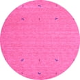 thumbnail image 1 of Ahgly Company Indoor Round Abstract Purple Contemporary Area Rugs, 8' Round, 1 of 4