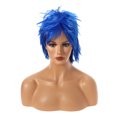 thumbnail image 1 of Peluca de cabello humano Unique Bargains 13' Azul corto, 1 of 7