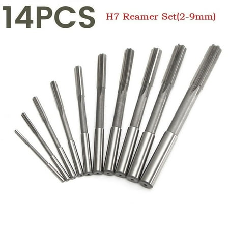 

14PCS 2-9mm Straight Shank Machine Reamer HSS H7 High Speed Steel Plumbing Tool