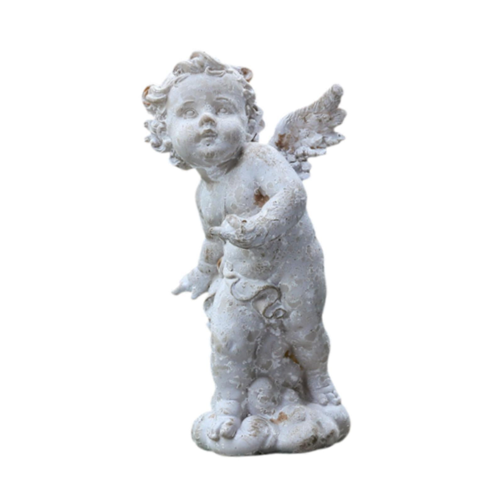 MAGIDEAL Angel Garden Statue Sculpture European Vintage Outdoor Statue for Poolside A