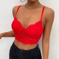 thumbnail image 2 of RYRJJ Corset Tops for Women Summer Lace Bustier Tank Top Mesh Vintage Spaghetti Strap Going Out Party Crop Tops(Red,XS), 2 of 7