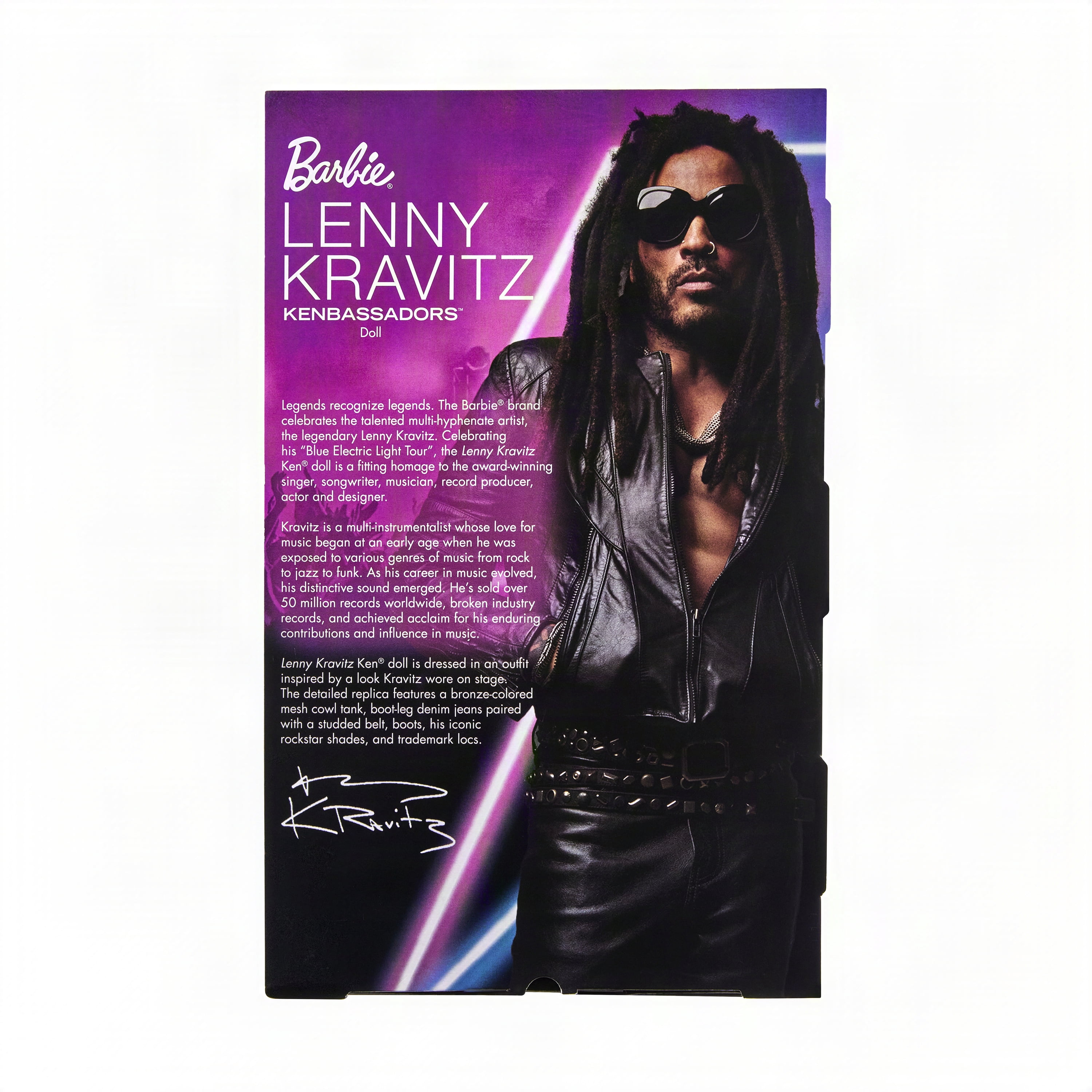 Barbie Signature Kenbassadors Lenny Kravitz Collectible Doll in Mesh Tank and Boot-Cut Jeans Outfit