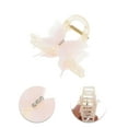 thumbnail image 3 of Unique Bargains 1 Pc Mesh Butterfly Hair Clips Hairdo Clip for Home Beige Pink, 3 of 5