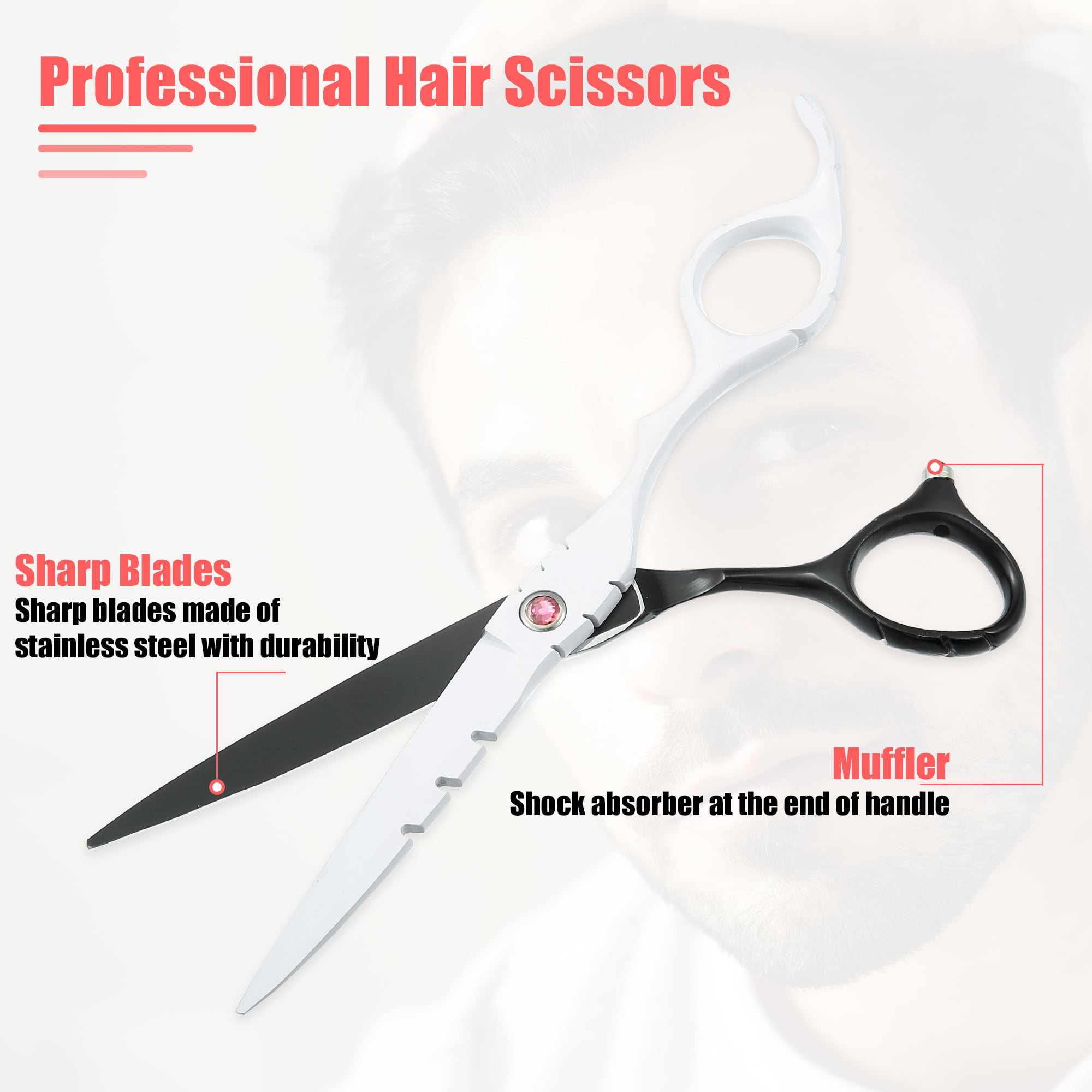 VOCOSTE Professional Hair Cutting Shears, 6.5 Inch Hair Scissors Stainless  Steel Razor Edge Barber Scissors for Both Salon and Home Use, Rainbow Color