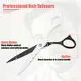 thumbnail image 3 of Vocoste Professional Hair Cutting Shears 6.5 Inch Hair Scissors Stainless Steel Razor Edge Barber Scissors Black White, 3 of 7