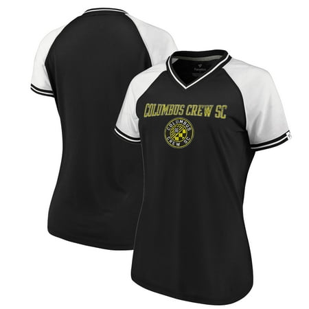 - Columbus Crew SC Fanatics Branded Women's V-Neck T-Shirt - Black/White