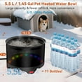 thumbnail image 2 of 5.5L Heated Water Bowl, 1.45Gal Large Heated Dog Bowls for Outside, Outdoor Winter Waterproof Heat Pet Water Bowl with Chew Resistant Power Cord & LED Neon for Dog/Cat/Chicken/Duck/Rabbit, 2 of 9