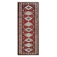 thumbnail image 2 of Rugsotic Carpets Eco-Friendly Handmade Knotted Red Cream Oriental Area Rugs, 2'6"x10', Runner, Silk And Wool, Quick Dry, 2 of 5