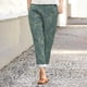 thumbnail image 2 of Pantalones de algodón sueltos con bolsillos de cuerpo entero estampados de ocio cómodo para mujer a la moda Pompotops ulkah940300, 2 of 8