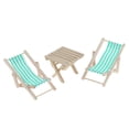thumbnail image 3 of Muebles 1:6, Silla de playa a rayas, Sillón para Y (3 piezas), Para el hogar Azul, 3 of 6