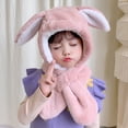 thumbnail image 6 of Herrnalise Winter Children Cute Rabbit Hat Windproof Warm Kids Ear Protection Hat Scarf Cap, 6 of 8
