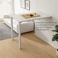 thumbnail image 2 of Wooden wall folding table - space-saving wall-mounted folding table with stable construction for kitchen, office and dining area Folding wall desk & side table, 2 of 7