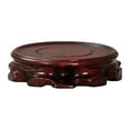 thumbnail image 2 of Pedestal de madera perfecl Soporte de exhibición chino circular decoración de mesa de acuario 25cm, 2 of 8