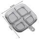 thumbnail image 4 of Plato dividido con mango Bandeja de almacenamiento de frutas vegetales Vajilla reutilizable, 4 of 11
