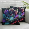 thumbnail image 3 of Nawypu Square Throw Pillow Covers Beautiful Blooming Glowing Flower Pillow Cases Decorative for Home Bedroom Sofa Colorful Petals Natural Floral Painting Pillowcases Standard Size, 3 of 5