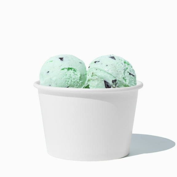 UNIQ 8 oz White Ice Cream Cups - 1000/Case