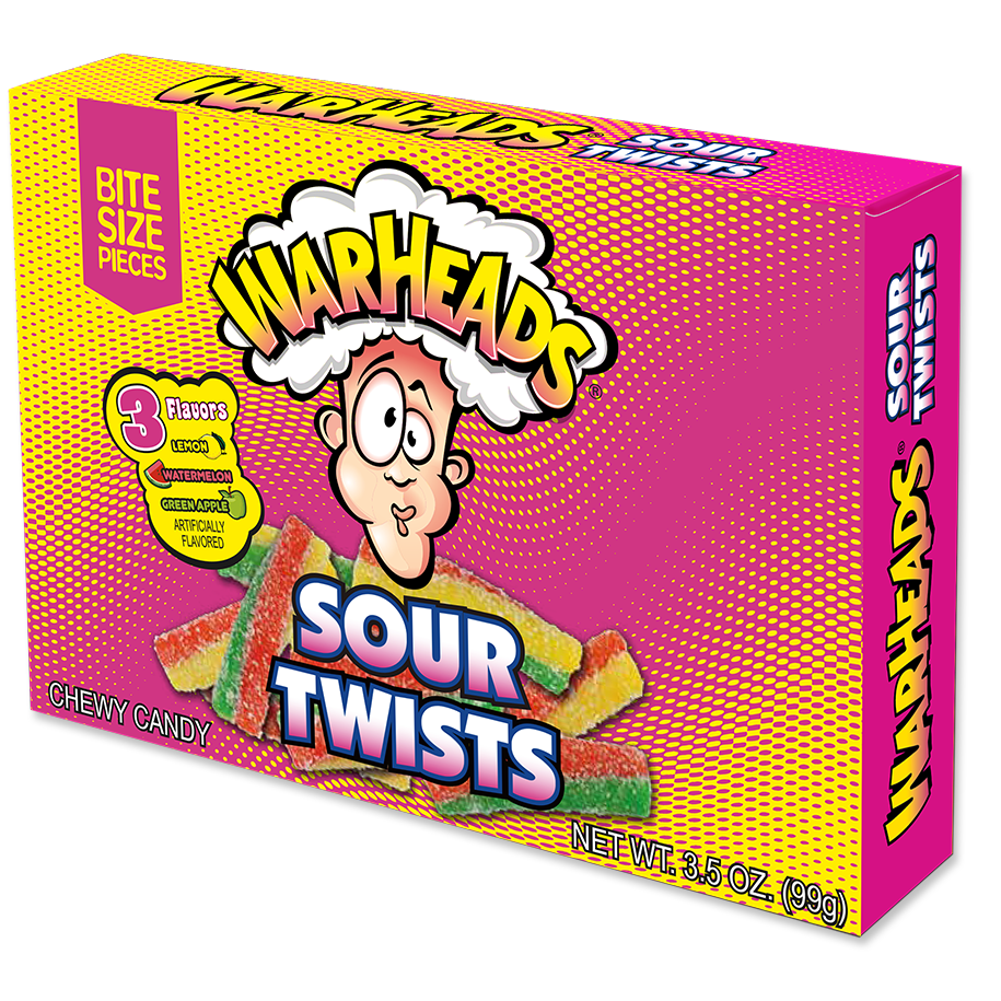 Warheads, Sour Twists Chewy Candy, 3.5 Oz