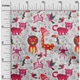 thumbnail image 2 of oneOone Cotton Cambric Light Red Fabric Cute Animal Fabric For Sewing Printed Craft Fabric By The Yard 56 Inch Wide, 2 of 4