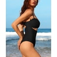 thumbnail image 4 of Charmo Womens Scalloped One Piece Bathing Suit Cutout Swimsuit Monokini, 4 of 7
