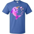 thumbnail image 3 of Inktastic Valentine's Day Cute Pink Narwhal with Hearts T-Shirt, 3 of 5