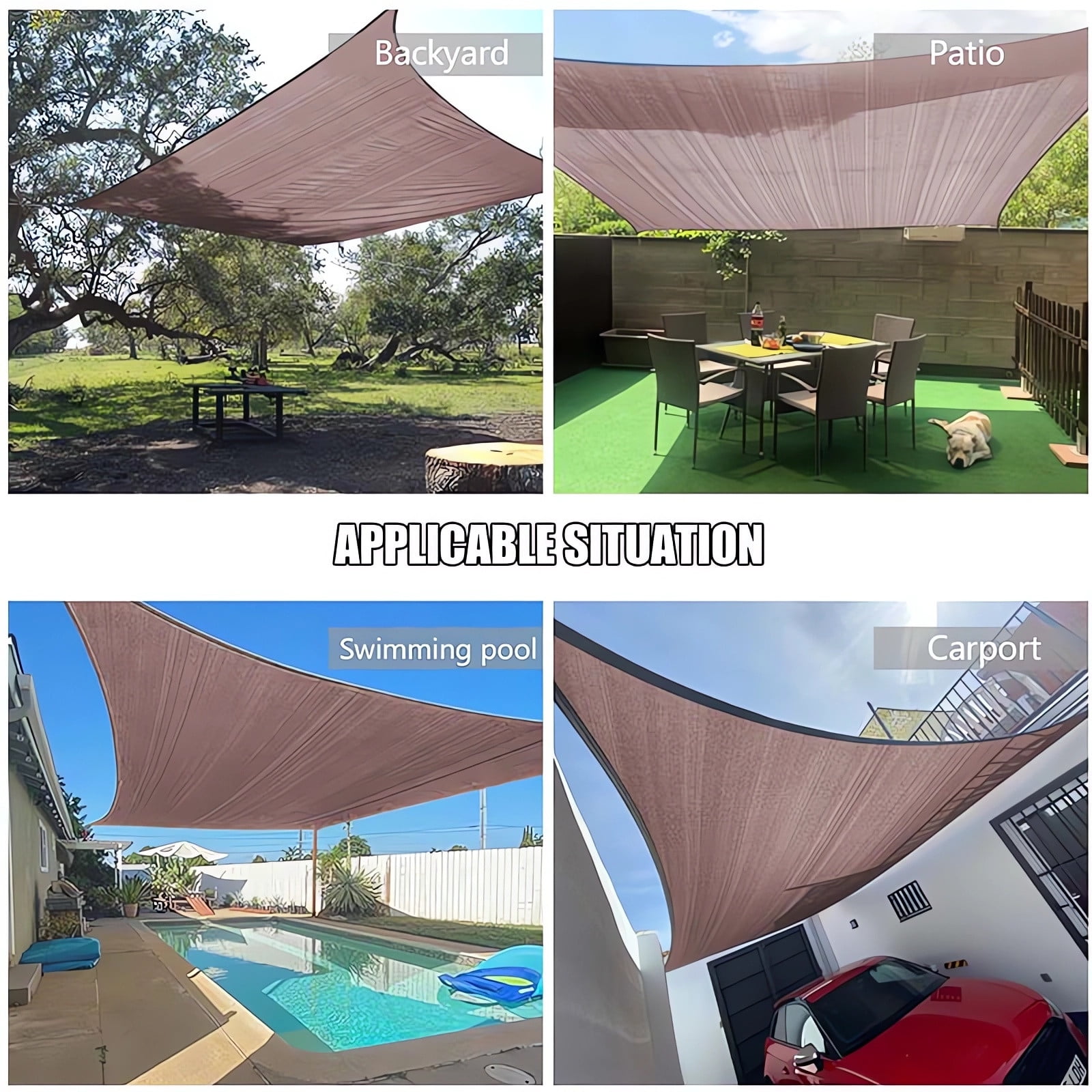 NIUBWJL Shade Cloth for Garden,80% Mesh Tarp with Grommets Shade Cloth for Greenhouse,Patio,Vegetables,Plants Cover and Chicken Coops,Coffee Shade Net for Outdoor Garden