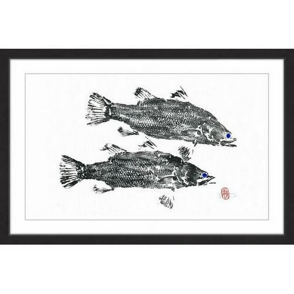 "Blue Eyed Fish" Framed Painting Print