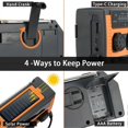 thumbnail image 4 of Emergency Solar Power Radio Hand Crank Radio Dynamo Generator 5000mAh Phone Charger Bank Flashlight AM/FM/WB NOAA Weather Radio, 4 of 5