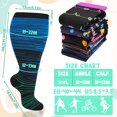 thumbnail image 2 of Hengguang 6 Pairs Plus Size Compression Socks for Women Men, Extra Wide Calf 20-30 mmHg 14.8 Inches, Swelling Comfort Socks, 2 of 8