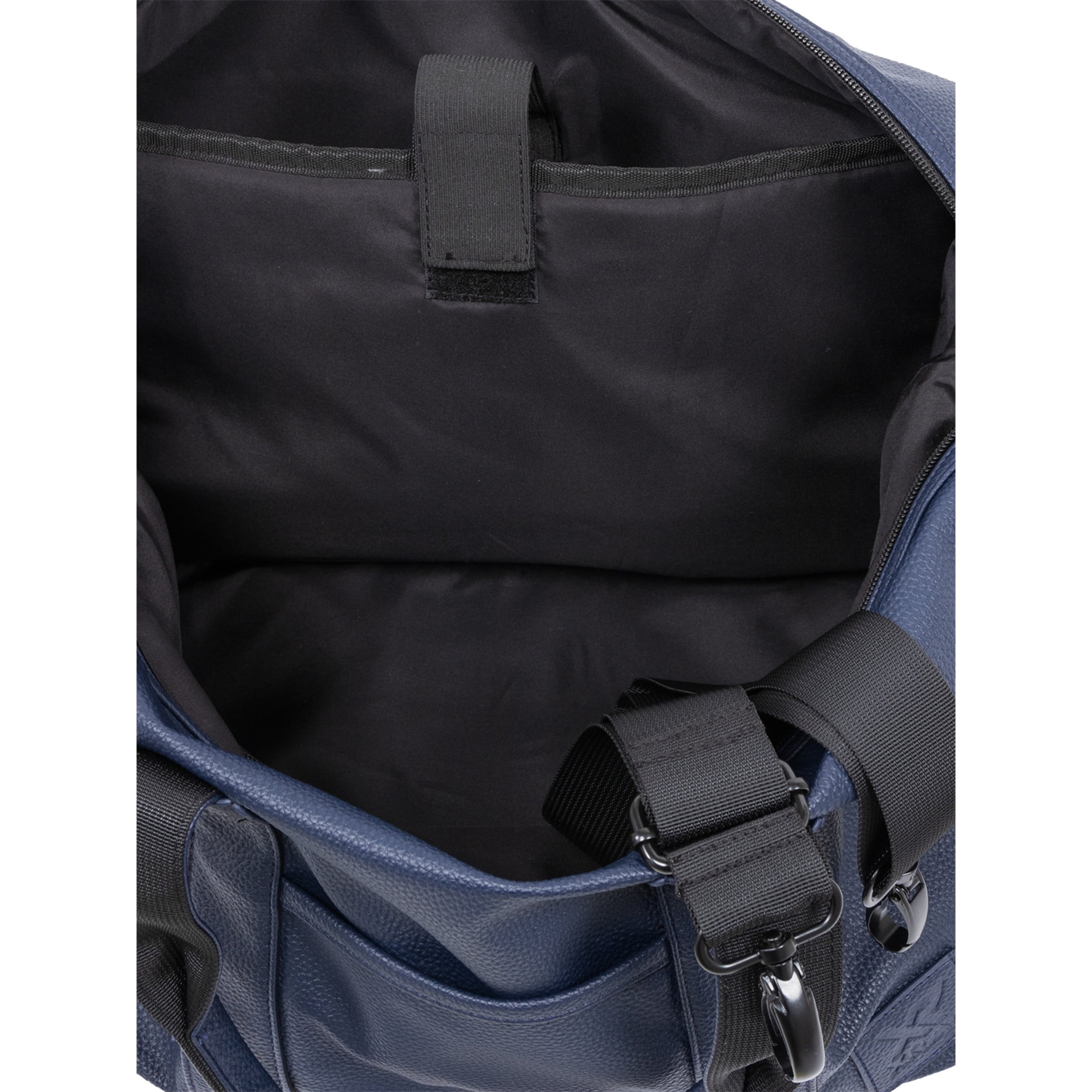 X RAY JEANS Mens Pebbled Faux Leather Travel Duffel Bag, Navy, OS