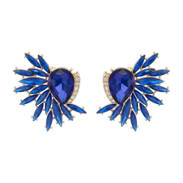 Vintage Rhinestone Statement Earrings For Women Girls Retro Fancy Cluster Drop Dangle Earrings Fashion Bling Colorful Earrings Dangling Earrings Valentines Jewelry for Women Leather Earrings Cute