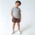 thumbnail image 3 of Jalioing Cotton Shorts Toddler Kids Summer Plain Elastic Waist Drawstring Shorts Little Boys Girls Loose Lounge Shorts, 3 of 8