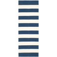 thumbnail image 2 of Safavieh Montauk 6' Round Hand Woven Cotton Rug in Navy and Ivory, 2 of 10