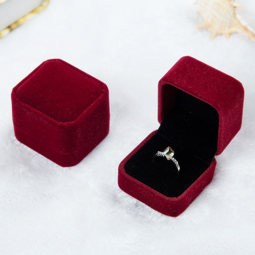 Valentine Velvet Wedding Ring Earring Pendant Jewelry Display Holder Gifts Boxes 