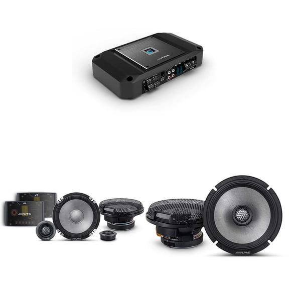 Alpine R2 4 Channel Amp & R2-S652 2 Way 6.5" & R2-S65 Audio Upgrade Bundle