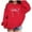 Red, variant on Girls Cute Bow Print Long Sleeve Hoodie, Casual Pullover Sweatshirt with Front Kangaroo Pocket, Soft Warm Lined Hooded Sweatshirt for Kids Toddler Little Big Girls Ages 3-14 Years