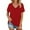 Red, variant on Tittly T Shirts for Women Tshirts Shirts Women's Spring V Neck Splice Ribbon Pocket Loose Casual Short Sleeve T Shirt Basic Tees Summer Tops Blue L