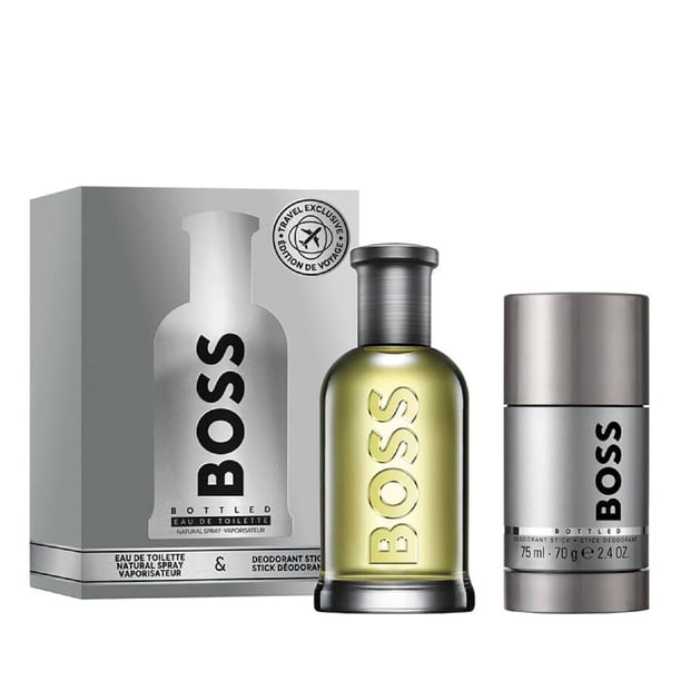 Set de 2 unidades de perfume HUGO BOSS en botella para hombre: 100 ml EDT y 75 g de desodorante