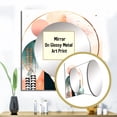 thumbnail image 3 of Designart "Minimalist Bohemian Landscape In Vintage Green Tints" Modern Geometric Turquoise Large Square Mirror - Square Bedroom Mirror Printed Wall Decor - Modern Square Printed Wall Mirror Art, 3 of 5