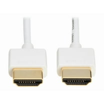 Eaton Tripp Lite Series Slim High-Speed HDMI Cable with Ethernet and Digital Video with Audio, UHD 4K 60 Hz (M/M), White, 3 ft. (0.9 m) - 3 ft HDMI A/V Cable for Audio/Video Device, Digital Signage...