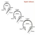 thumbnail image 4 of QQTDFG 3 Pcs/lot 16g Stainless Steel Septum Rings Spike Cone Ear Lip Piercing Jewelry-Style3 (Black), 4 of 9